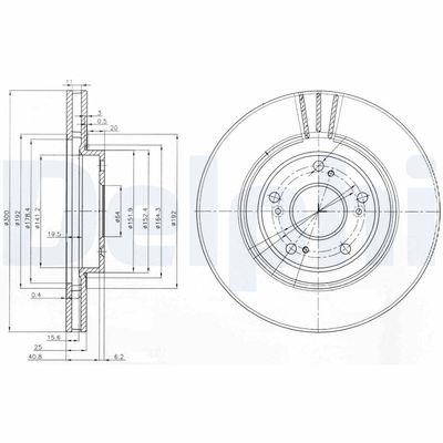 Brake Disc DELPHI BG3747