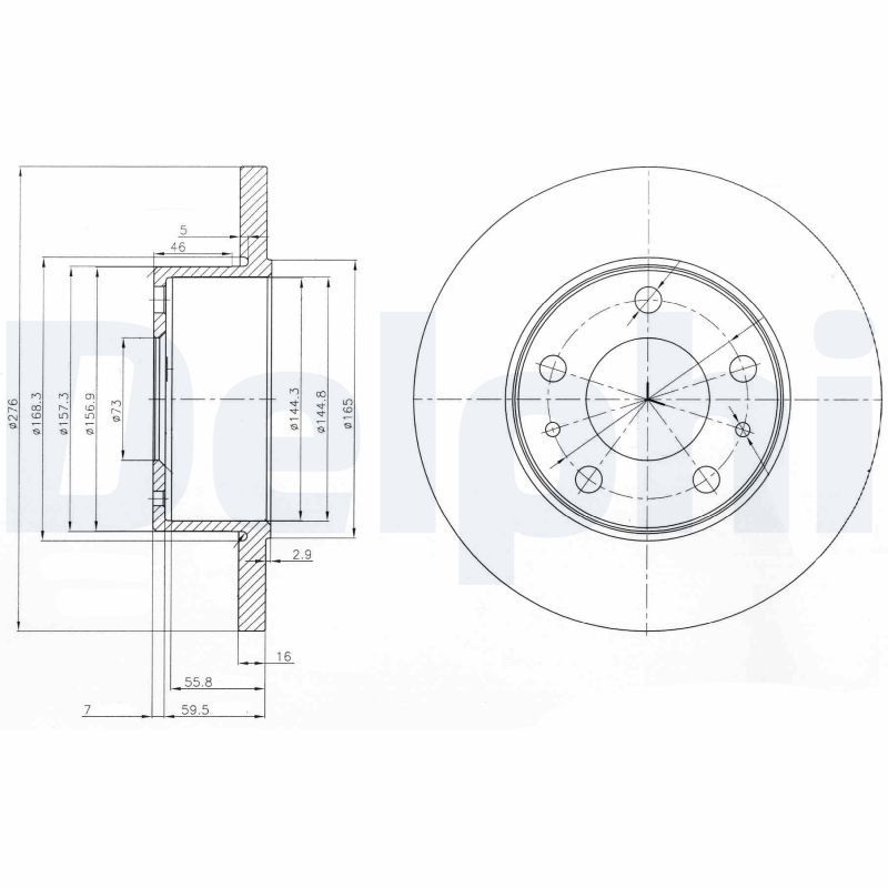 DELPHI BG3751 Brake Disc