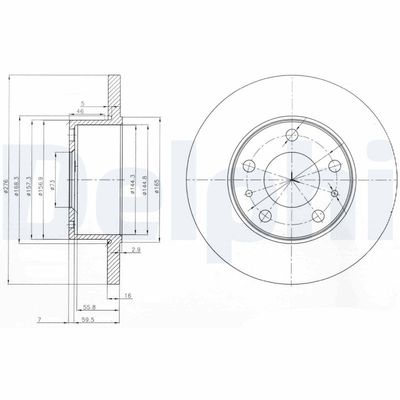Brake Disc DELPHI BG3751