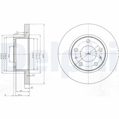 Brake Disc DELPHI BG3752