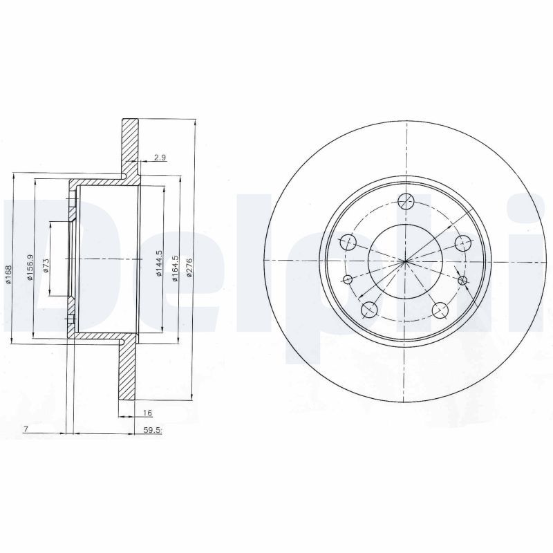 DELPHI BG3753 Brake Disc
