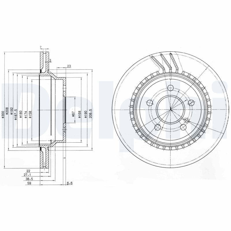 DELPHI BG3758 Brake Disc