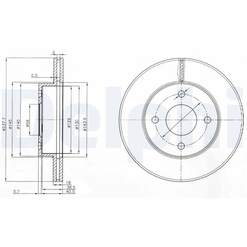 DELPHI BG3763 Brake Disc