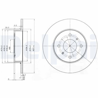Brake Disc DELPHI BG3764