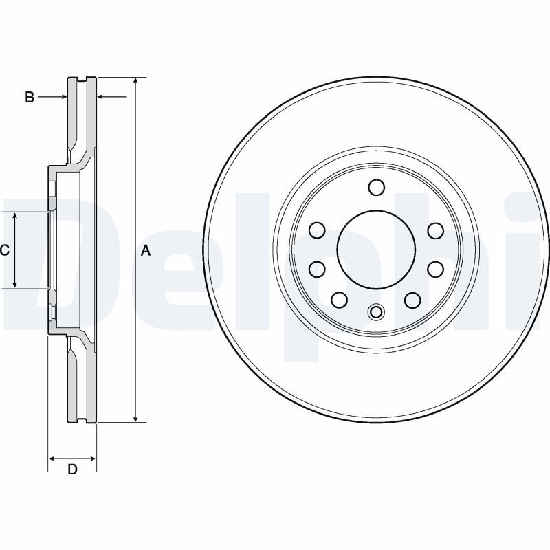 DELPHI BG3770 Brake Disc