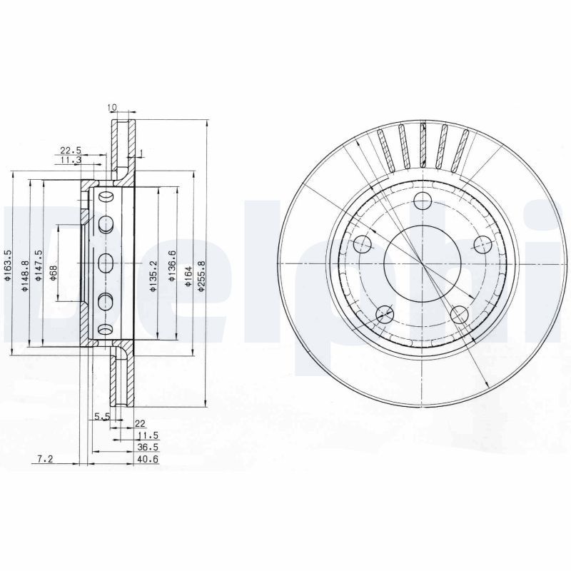 DELPHI BG3785 Brake Disc