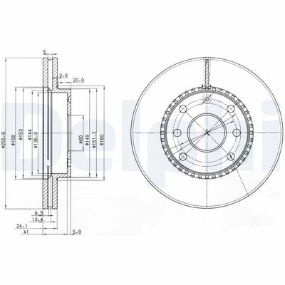 Brake Disc DELPHI BG3790