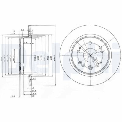 Brake Disc DELPHI BG3797