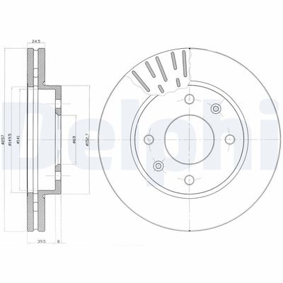 Brake Disc DELPHI BG3801
