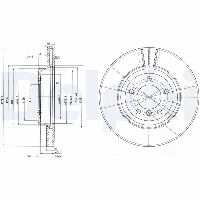 DELPHI BG3830 Brake Disc