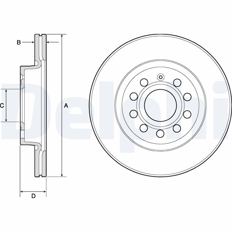DELPHI BG3832 Brake Disc