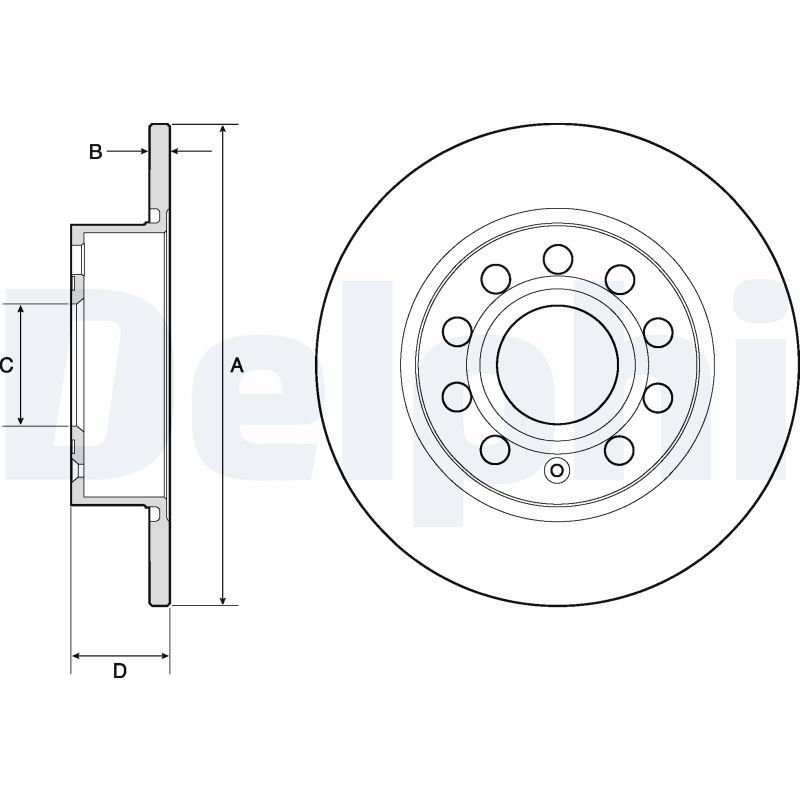 DELPHI BG3834 Brake Disc