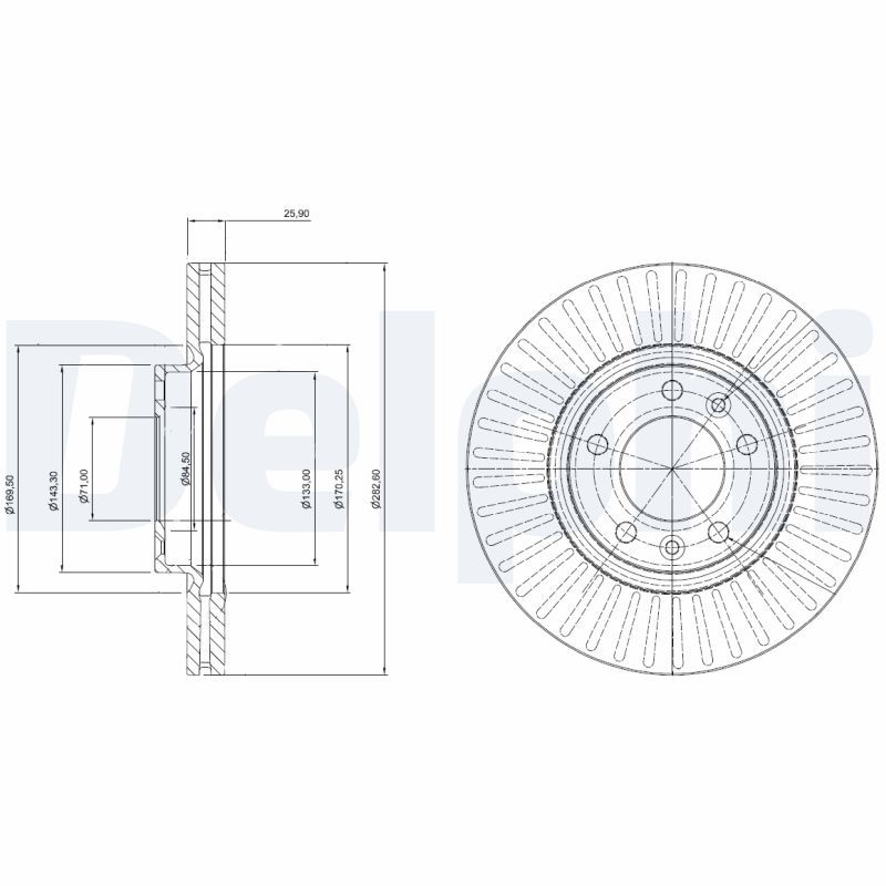 DELPHI BG3835 Brake Disc