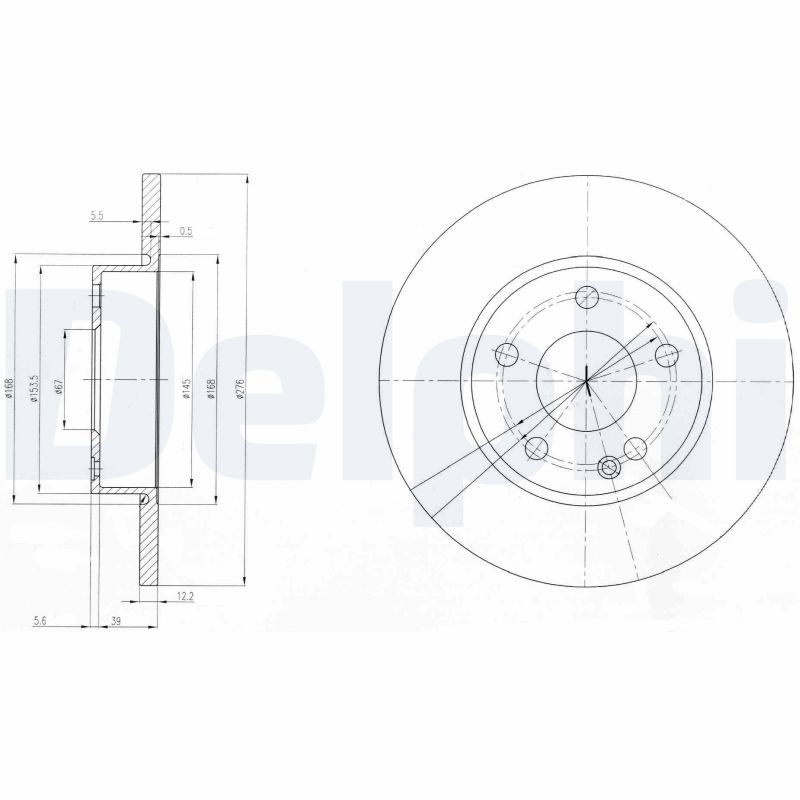 DELPHI BG3840 Brake Disc