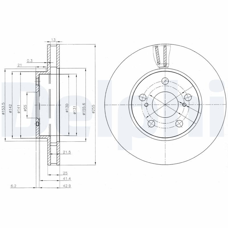 DELPHI BG3850 Brake Disc