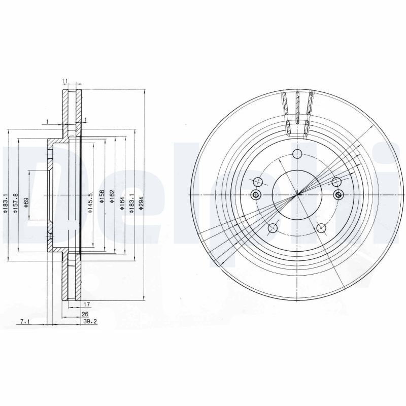 DELPHI BG3860 Brake Disc