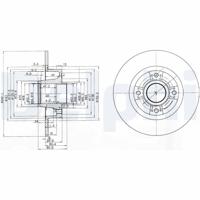 DELPHI BG3888 Brake Disc