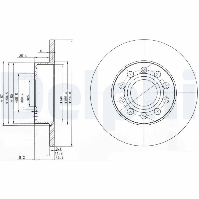 DELPHI BG3890C Brake Disc