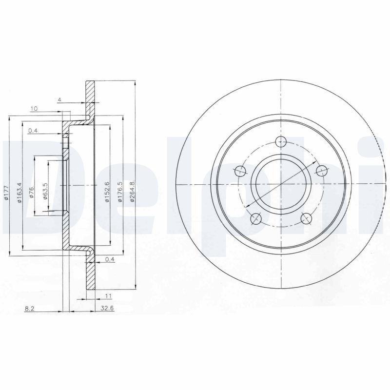 DELPHI BG3896C Brake Disc