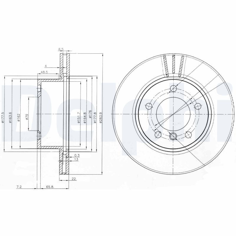 DELPHI BG3899C Brake Disc