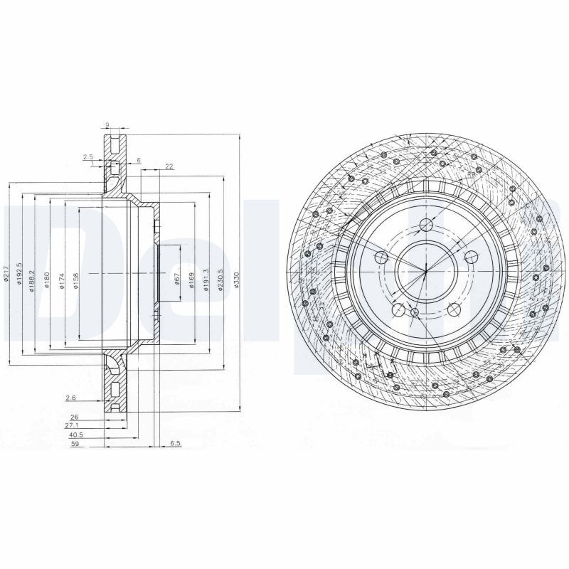 DELPHI BG3917 Brake Disc