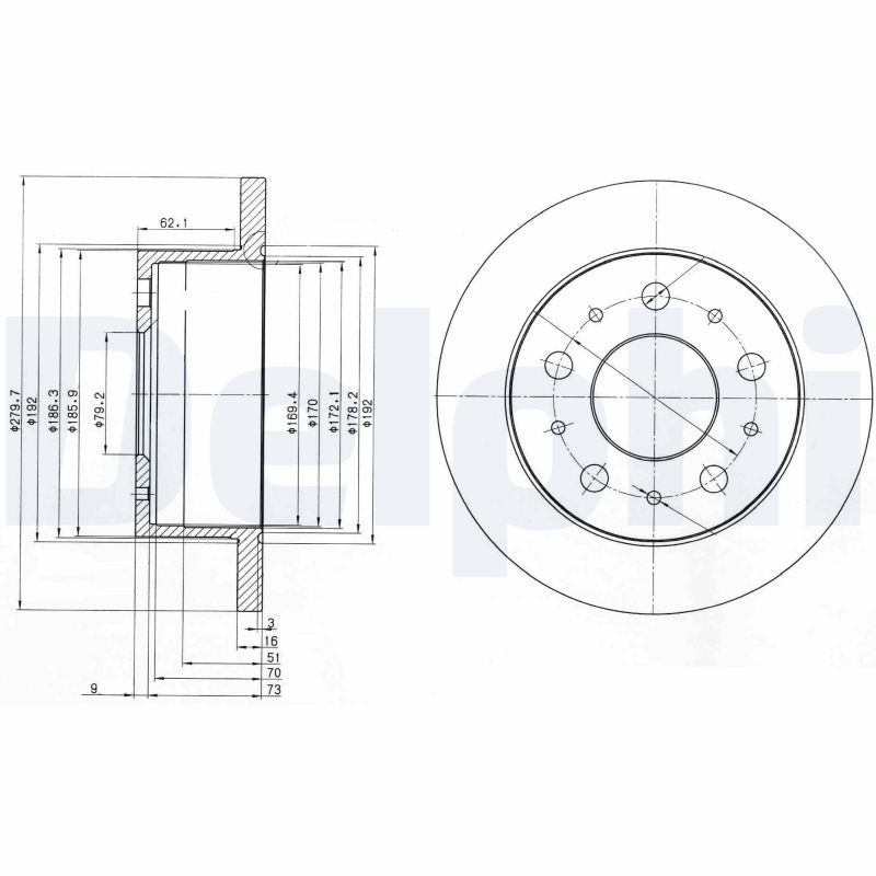 DELPHI BG3923 Brake Disc