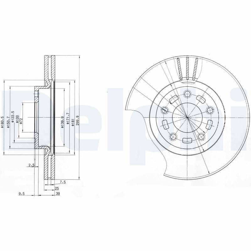 DELPHI BG3928 Brake Disc