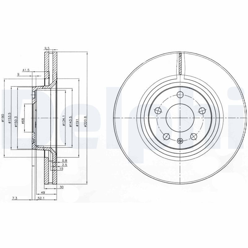 DELPHI BG3939 Brake Disc