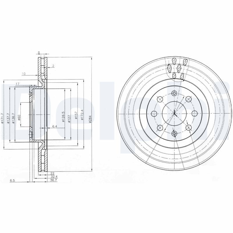 DELPHI BG3944 Brake Disc