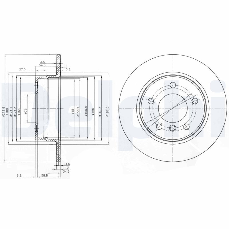 DELPHI BG3948C Brake Disc