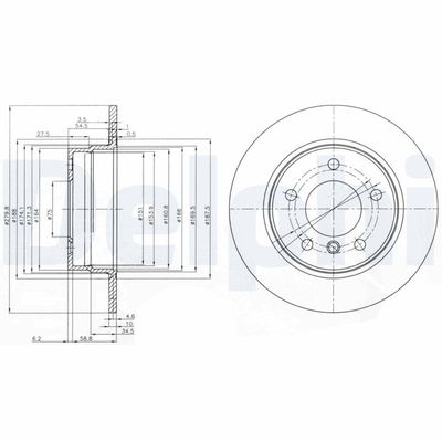 Brake Disc DELPHI BG3948C