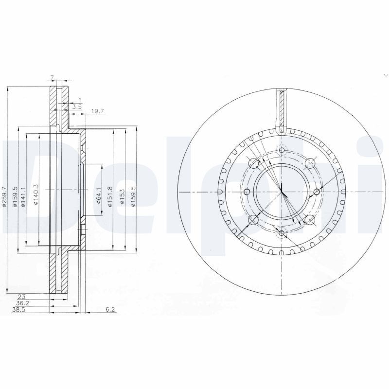 DELPHI BG3965 Brake Disc