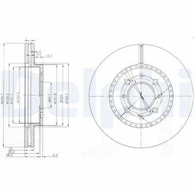 Brake Disc DELPHI BG3965