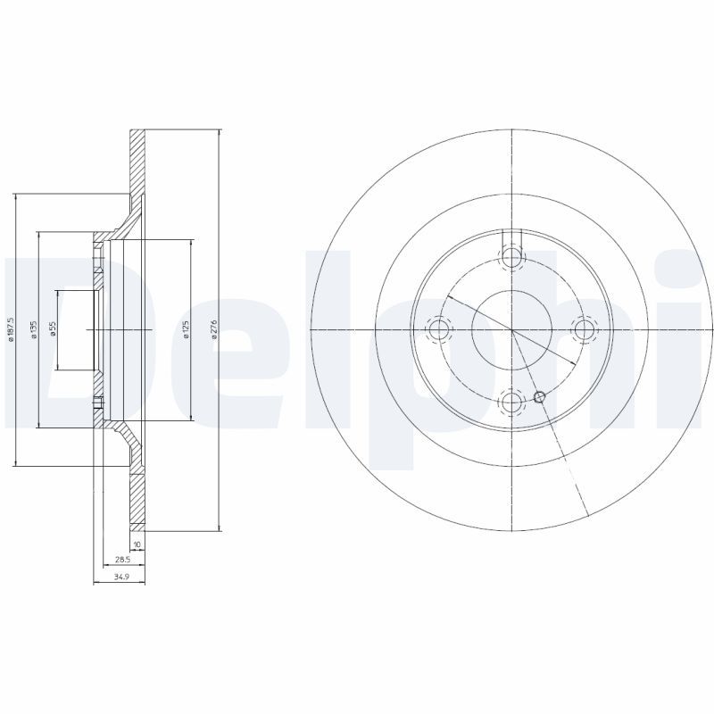 DELPHI BG3967 Brake Disc