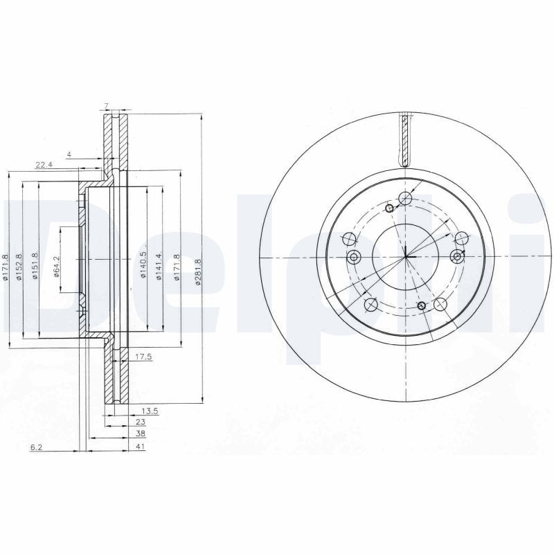 DELPHI BG3980C Brake Disc