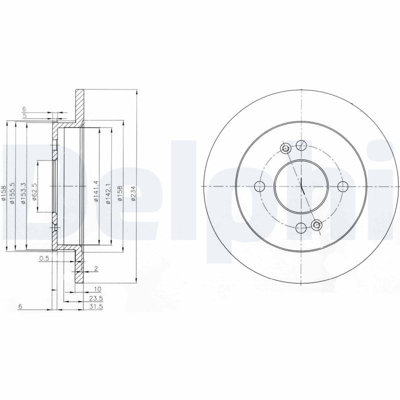 DELPHI BG3981C Brake Disc
