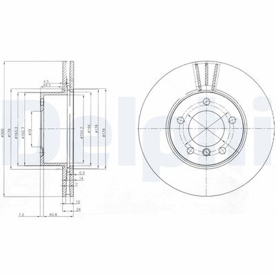Brake Disc DELPHI BG3998