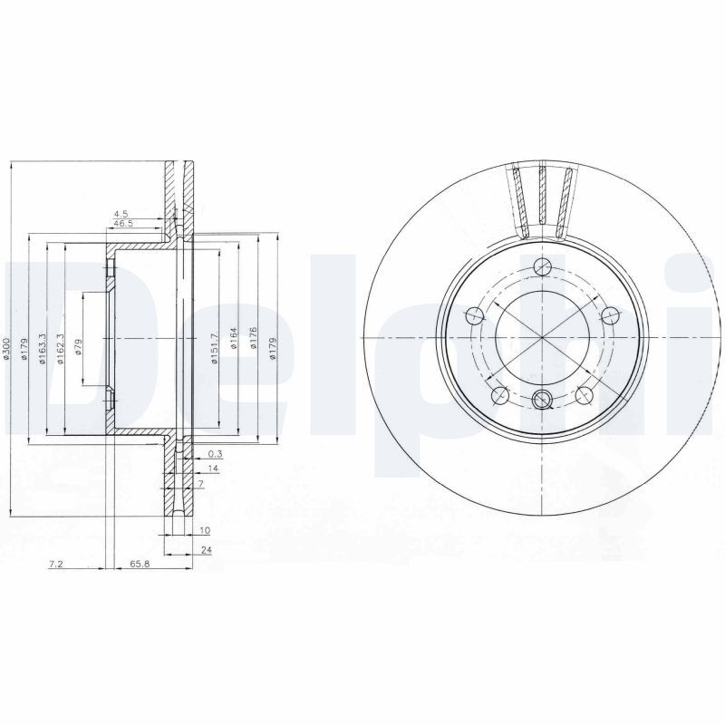 DELPHI BG3998C Brake Disc