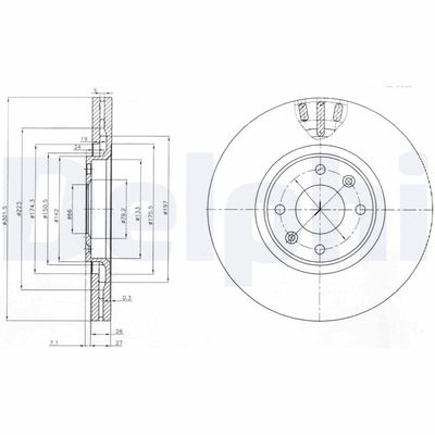 Brake Disc DELPHI BG4002