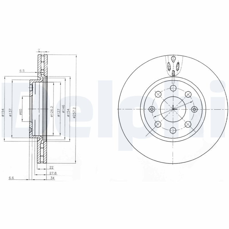 DELPHI BG4004C Brake Disc