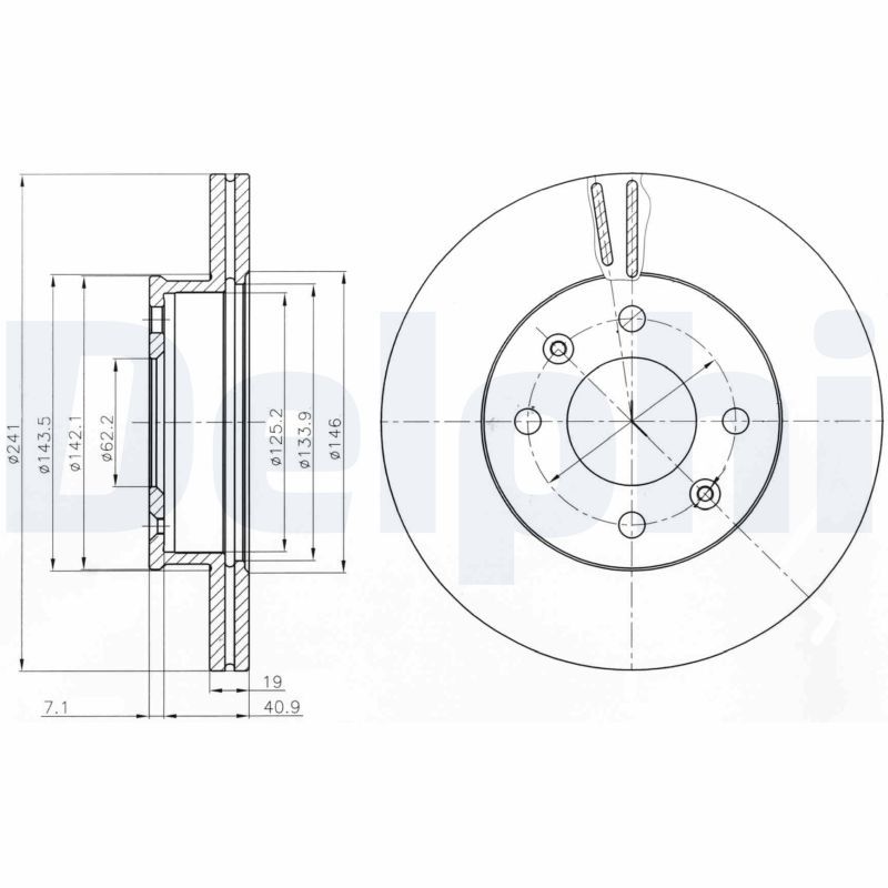 DELPHI BG4009 Brake Disc