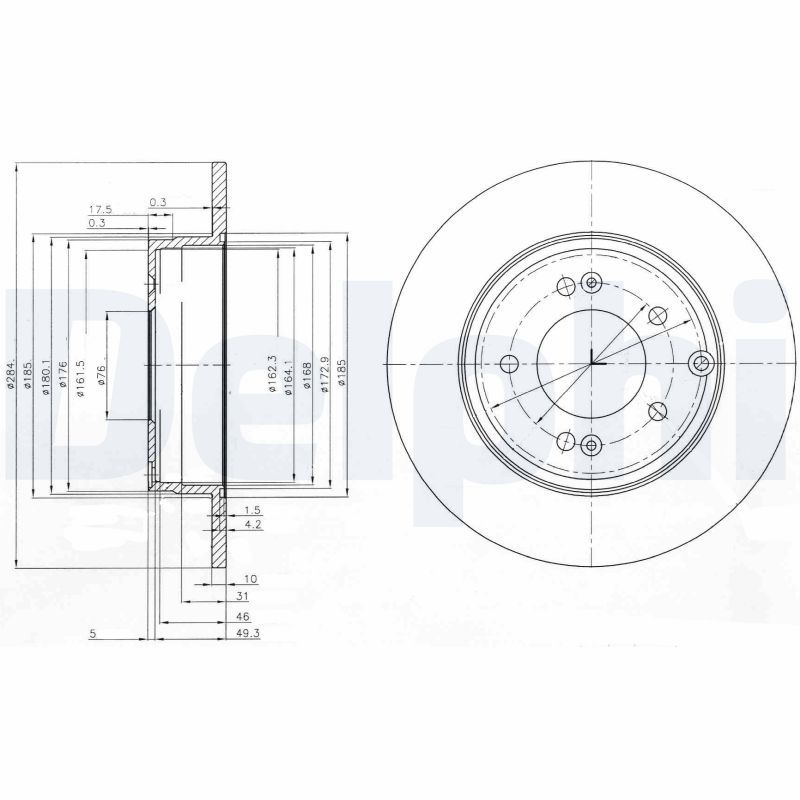 DELPHI BG4012 Brake Disc