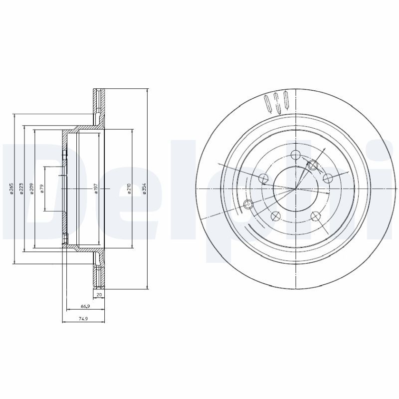 DELPHI BG4021C Brake Disc