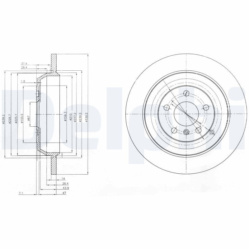 DELPHI BG4031 Brake Disc
