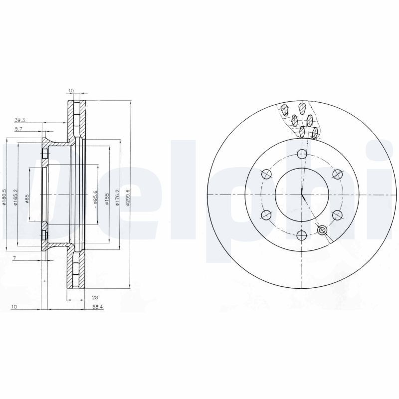DELPHI BG4032C Brake Disc