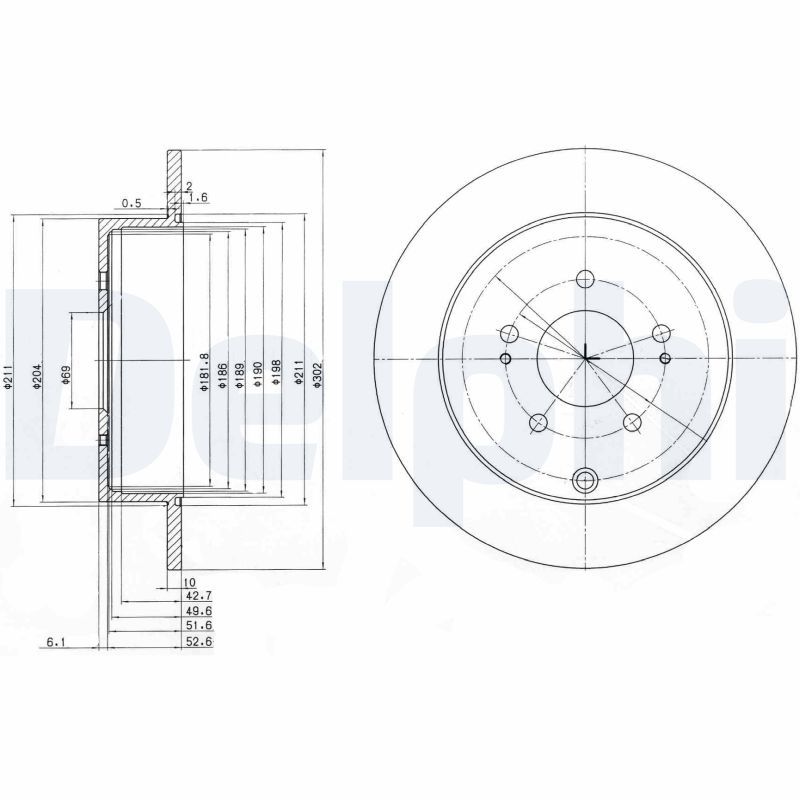 DELPHI BG4035 Brake Disc