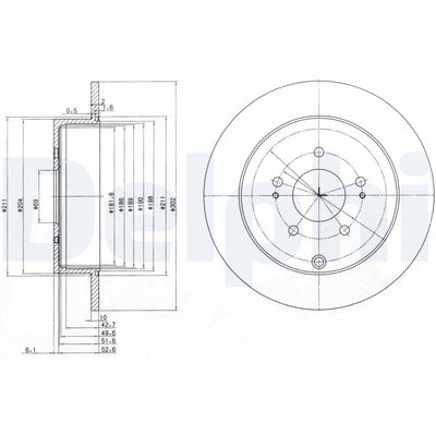 Brake Disc DELPHI BG4035