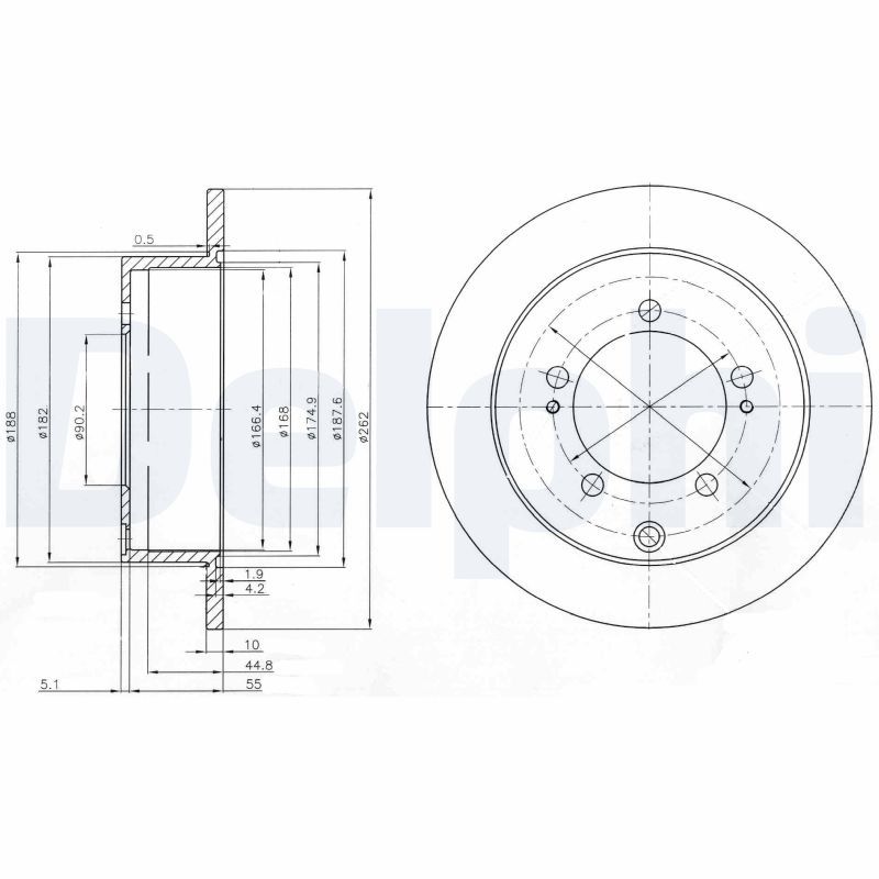 DELPHI BG4037 Brake Disc