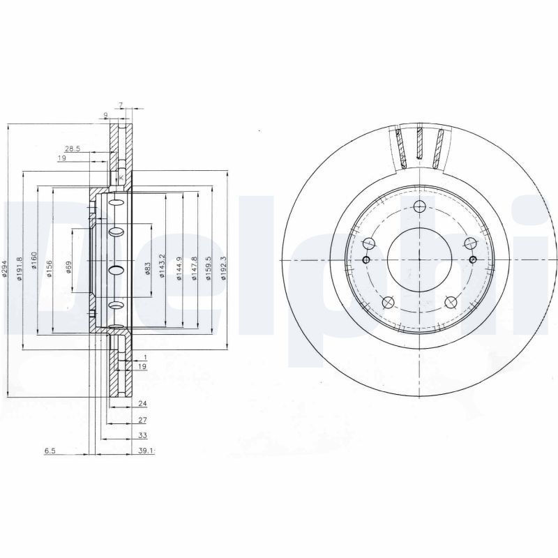 DELPHI BG4038C Brake Disc