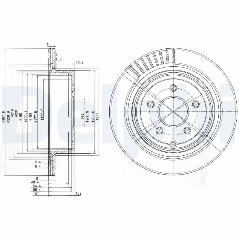 DELPHI BG4041 Brake Disc